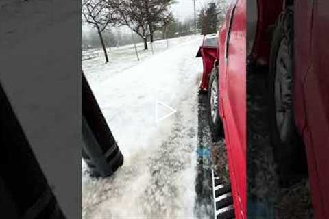 Slow-Mo Snow Plowing! Gotta love it! #shorts