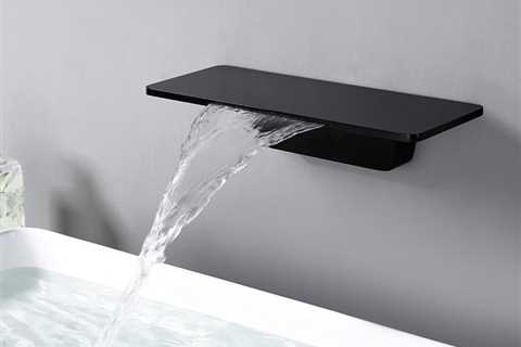 Matt Black Wall Mounted Waterfall Bath Faucet