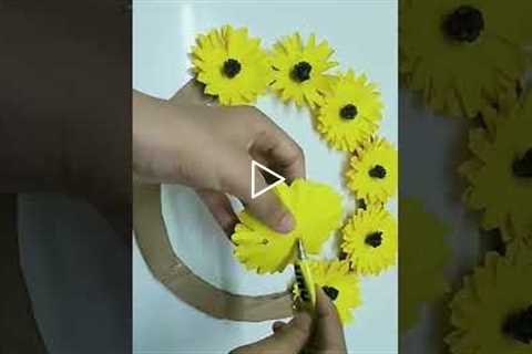 Easy And Quick wall decor | Paper Flower wallmate | wall hanging craft ideas