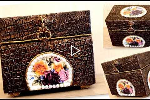 DIY/ Beautiful Jewelry Box | Handmade Box from Cardboard  | Paper craft