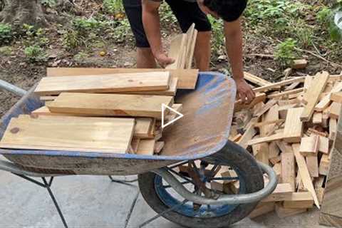 Let's See How He Did With The Scraps Of Wood // The Wood Recycling Project Is Extremely Efficient