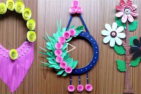 Home Decor Ideas!!3 Unique Wall Decoration!! Paper And Cardboard Craft!!@manjaricrafthouse