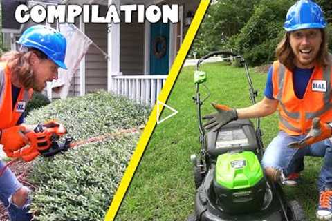 Lawn Mowers for Kids | Yard work with Handyman Hal | Learn about Lawn Mowers | Fun Videos for Kids