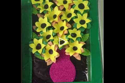 Wall Decoration  | DIY easy Craft | simple paper flower | Cardboard Craft Ideas |craft tutorials |