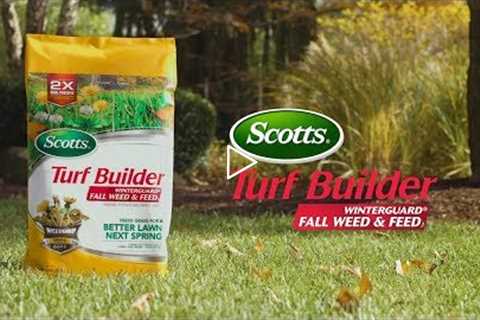 How Kill Lawn Weeds This Fall with Scotts® Turf Builder® WinterGuard® Fall Weed & Feed₃