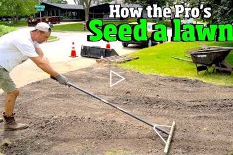 How to Plant a yard & Grow a lawn - Like a PRO! Grass seeding, Lawn REPAIR, overseeding,