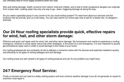 Low Cost 24 Hour Emergency Roofing Experts Chicago IL