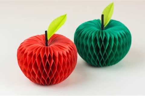 DIY Paper Apple | 3D Paper Apple | Paper Crafts For School | Paper Craft | Easy Kids Craft Ideas 🍎