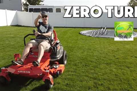 Mowing my lawn with a ZERO TURN for the FIRST TIME - Ariens Ikon XD 42”