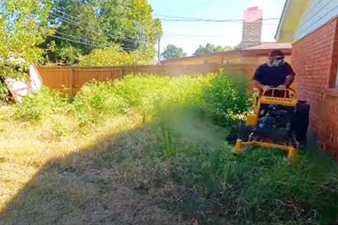 The COPS FORCED ME TO LEAVE AFTER I STUMBLED ON A CRIME SCENE during FREE overgrown lawn MOWING