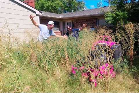 Somebody BROKE IN AND TRASHED this home - NOBODY would mow this lawn so we did it for FREE