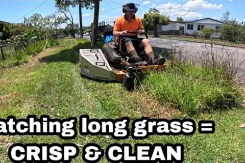 STUNNING Yard rescue - Mowing tall grass