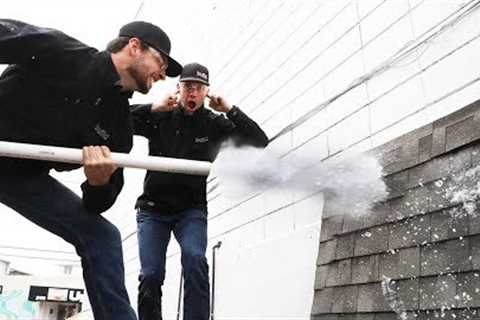 Simulated Hail Damage Test: Asphalt vs Slate vs Metal Roofing