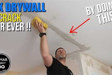 How to Fix a Drywall Crack in Ceiling or Wall FOR EVER!!! Tutorial