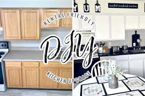 KITCHEN MAKEOVER UNDER $30! DIY RENTAL FRIENDLY