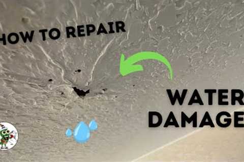 How To Repair Minor Water Damage On Ceiling Drywall. #drywallrepair #waterdamageproblems #homediy