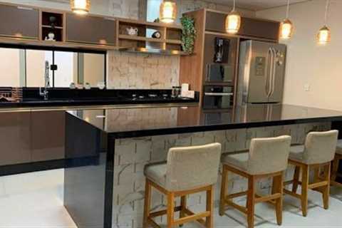 100 Modular Kitchen Cabinet Design Ideas 2023 Open Kitchen Colors| Modern Home Interior Design P14