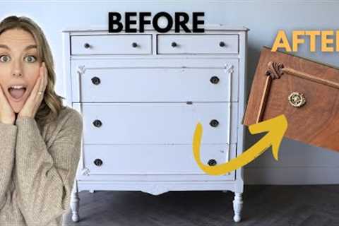 You Won''t Believe What I Found Under this Paint! 😱 Real Milk Paint Co Furniture Makeover