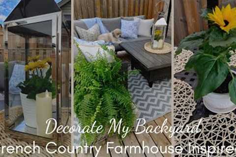 NEW🍋2023🍋 FRENCH COUNTRY/FARMHOUSE DECORATE WITH ME/DECORATE MY DECK ON A BUDGET