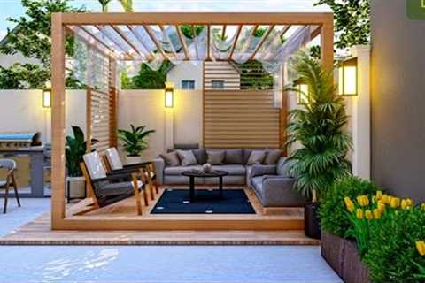 100 Modern Backyard Patio Design Ideas 2023 Home Garden Landscaping Ideas| Rooftop Pergola Design