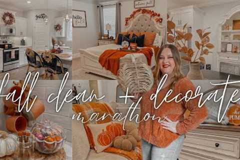 🍁FALL DECORATE WITH ME MARATHON | FALL CLEAN AND DECORATE | FALL DECOR IDEAS | FALL DECORATING