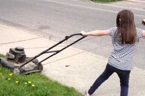 Kaylee Starts the Lawnmower