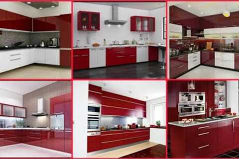 50 + Latest Mehroon color combination Kitchen cabinets l best Color kitchen cabinets l New cabinets