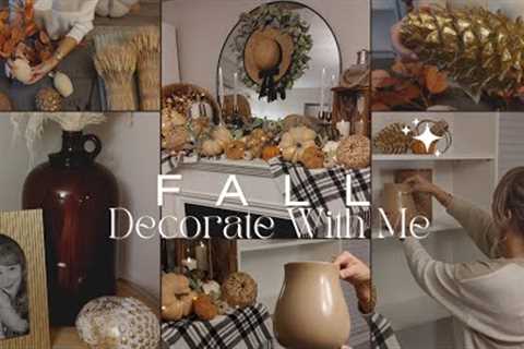 NEW🍁 2023 COZY TRADITIONAL FALL DECORATE WITH ME🍁DECORATE MY LIVING ROOM FOR FALL🍂