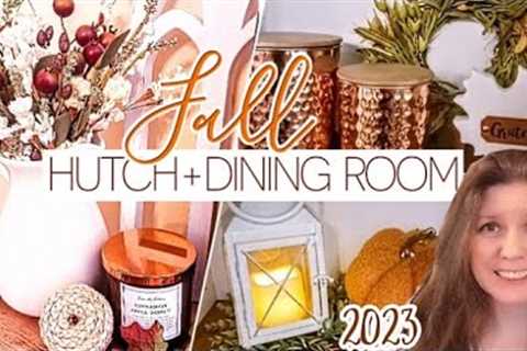 🍁FALL 2023 HUTCH + DINING ROOM DECORATE WITH ME | FALL DINING ROOM DECOR IDEAS