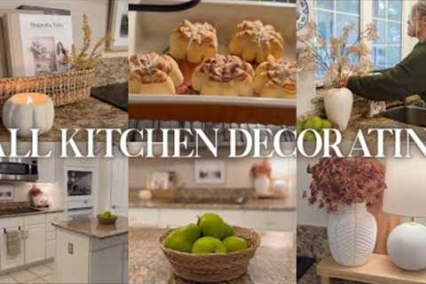 FALL DECORATE WITH ME 2023 | home decorating ideas - neutral fall decor 2023 | fall kitchen decor