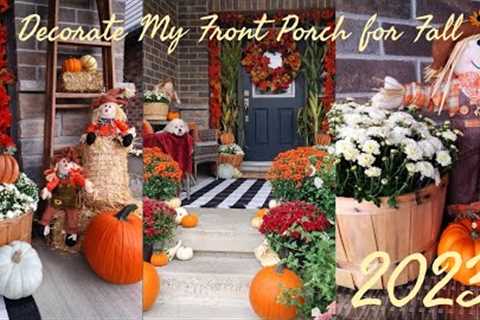 NEW🍁🍂DECORATE MY FRONT PORCH FOR FALL 2023🍂🍁TRADITIONAL FALL DECOR🍊