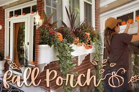 FALL PORCH DECORATE WITH ME: Outdoor Fall Porch Decor Ideas (an abundant autumn Pinterest look)!