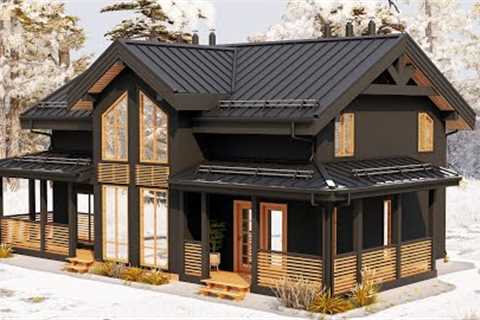 39'' x 29'' (12m x 9m) HOUSE DESIGN IDEA - 3 Bedroom House Plan - Contemporary and Cozy