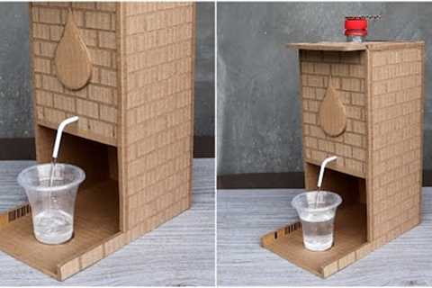 CARDBOARD WATER DISPENSER | Science Project Ideas | Arts & Crafts | DIY School Project