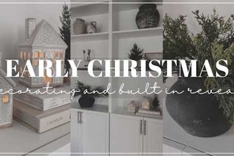 Early Christmas Decorate With Me | DIY Built-Ins Reveal! | Ikea Billy Bookcase | Shelf Styling Ideas