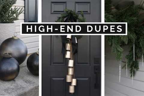 DIY HIGH END HOME DECOR DUPES | OUTDOOR CHRISTMAS DECORATING HACKS ON A BUDGET