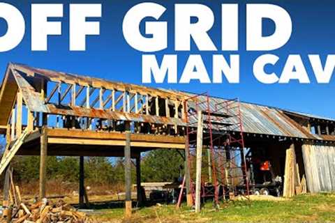 $2,000 HOUSE - BARK Siding // WELDING  - MAN CAVE BUILD - Ep. 17