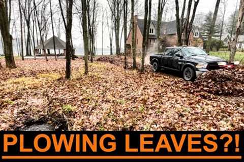 Crazy Fall Leaf Cleanup: Conquering an Enormous Amount of Snowy Leaves in 8 Hours! (Part #2)