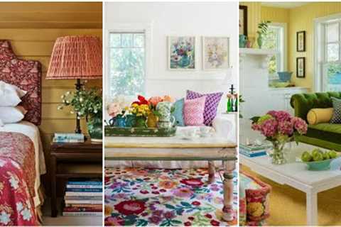 Cozy cottage interior decorating ideas. Colourful elegant cottage decor.