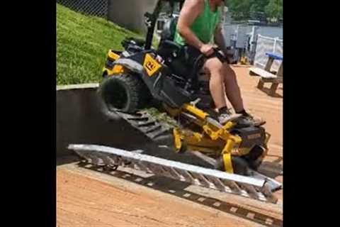 Lawn mower ramp fail gone right?!?