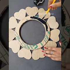 DIY cardboard reuse idea #cardboard #diy #shorts #craft #walldecor
