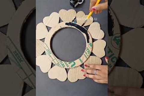 DIY cardboard reuse idea #cardboard #diy #shorts #craft #walldecor