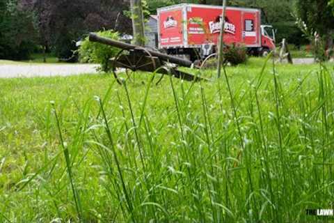 Her Grandmother PASSED Away and She is HOURS Away - Mowing Overgrown Lawn with Battery Mower