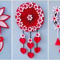 3 Easy and Quick Paper Wall Hanging Ideas / A4 sheet Wall decor / Cardboard  Reuse /Room Decor DIY