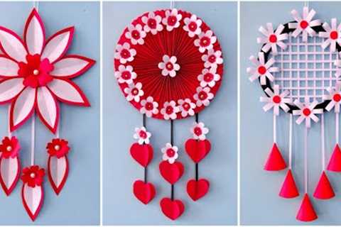 3 Easy and Quick Paper Wall Hanging Ideas / A4 sheet Wall decor / Cardboard  Reuse /Room Decor DIY