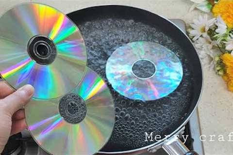 Boil an old CD for 3 minutes, you will not believe the incredible results. DIY Home decor idea