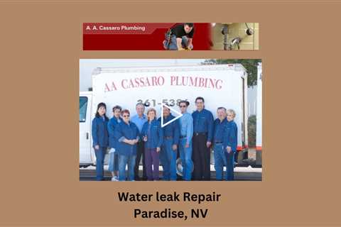 Water leak Repair Paradise, NV - A A Cassaro Plumbing Co