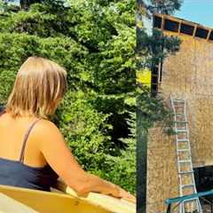 Installing the Metal Roofing On Our Tower Tiny Home (It's a bit SKETCHY)