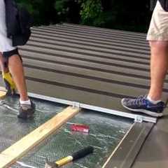 Standing seam roof installation