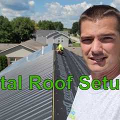 Steel roof setup for install